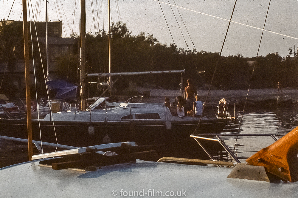 A Sailing boat in the evening dusk, August 1979