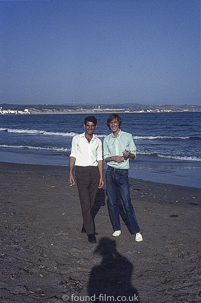 Seaside portrait of two men
