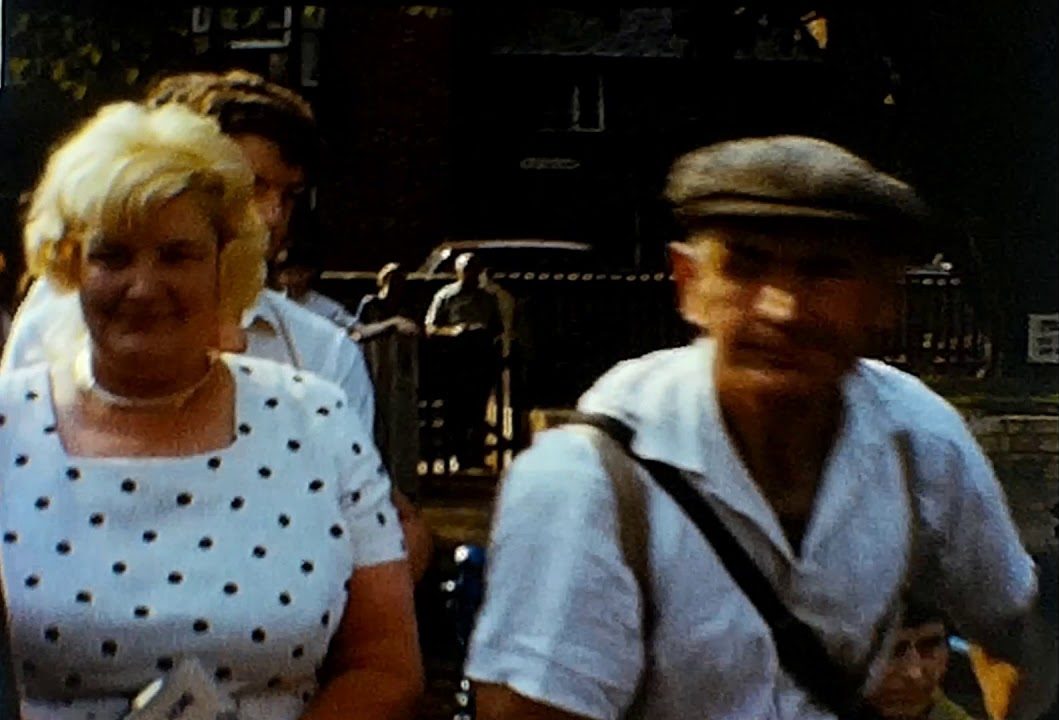 A still shot from a typical home movie which shows several different scenes and events