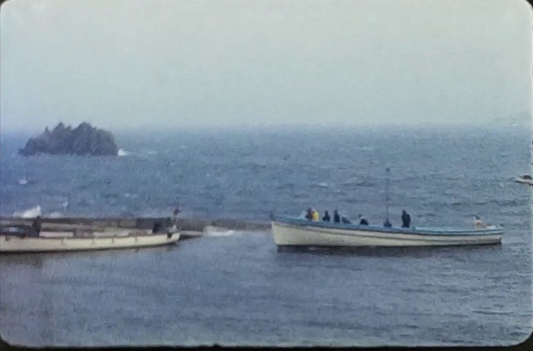 A scene from a vintage home movie taken in 1966 on the Scilly Isles