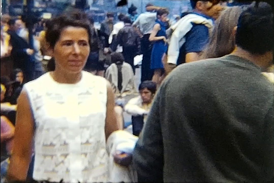A stil from an 8mm home movie of a day in piccadilly in london taken in the 1970s