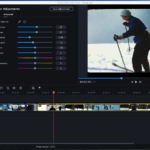 Screen shot showing a film being post processed
