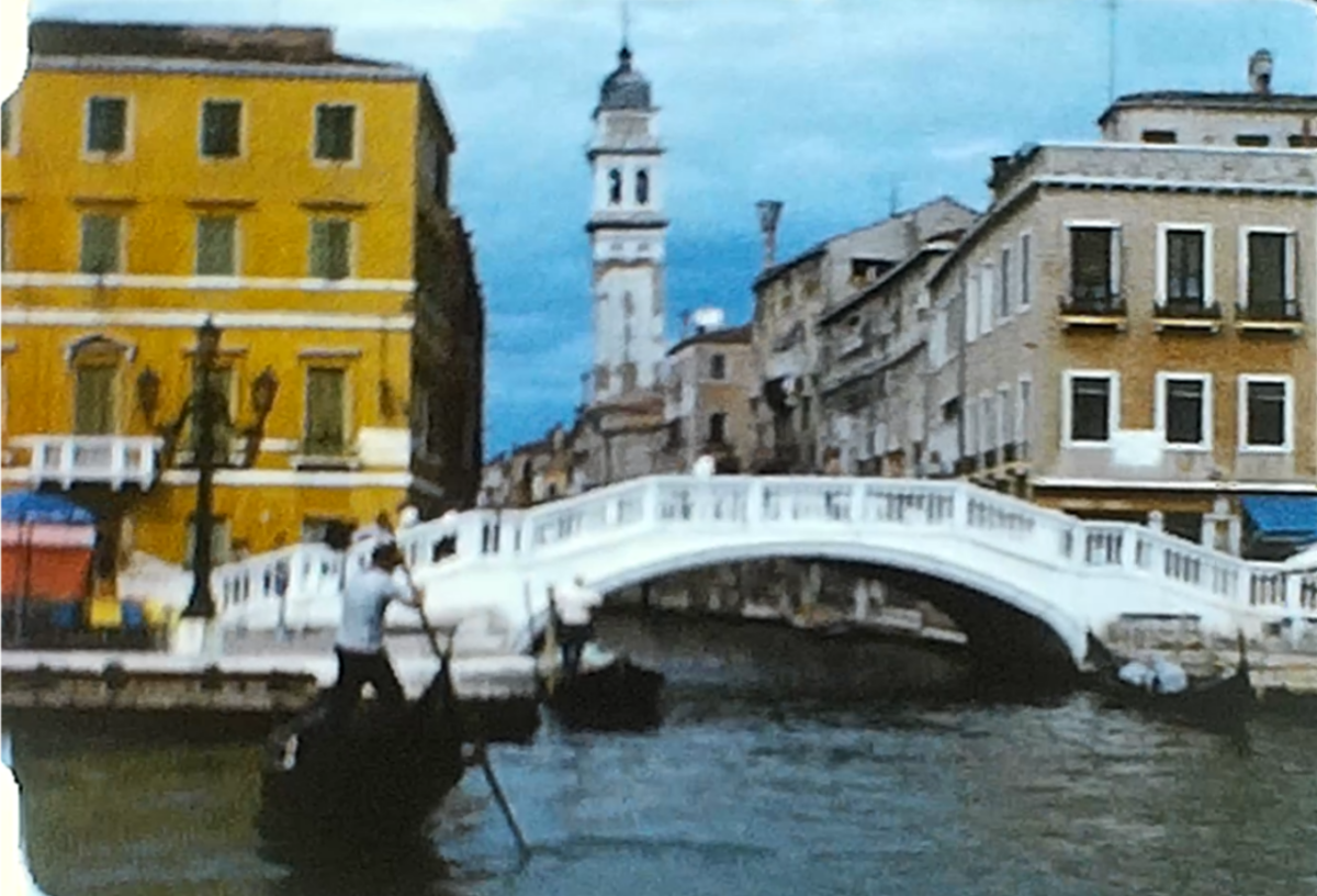 A Still image from a film taken in Venice in Italy in 1963.