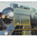 A Railway engine from a vintage home movie showing typical family life from the 1970s