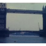 A picture of tower bridge from a trip to the tower of london in about 1970