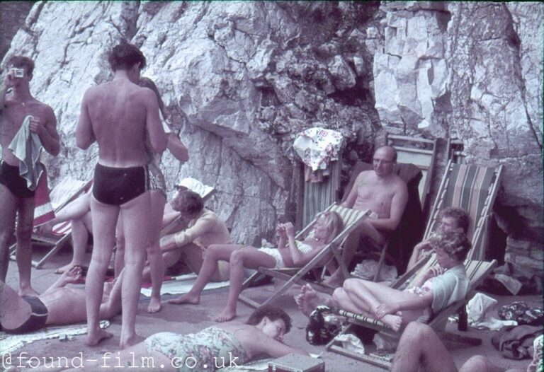 1950s family beach photo