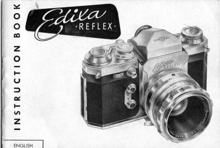 Edixa Reflex camera manual