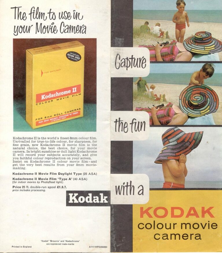 Kodak cine film advertising brochure