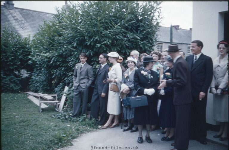 A 1950s wedding party