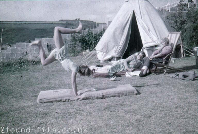 A Child doing gymnastics