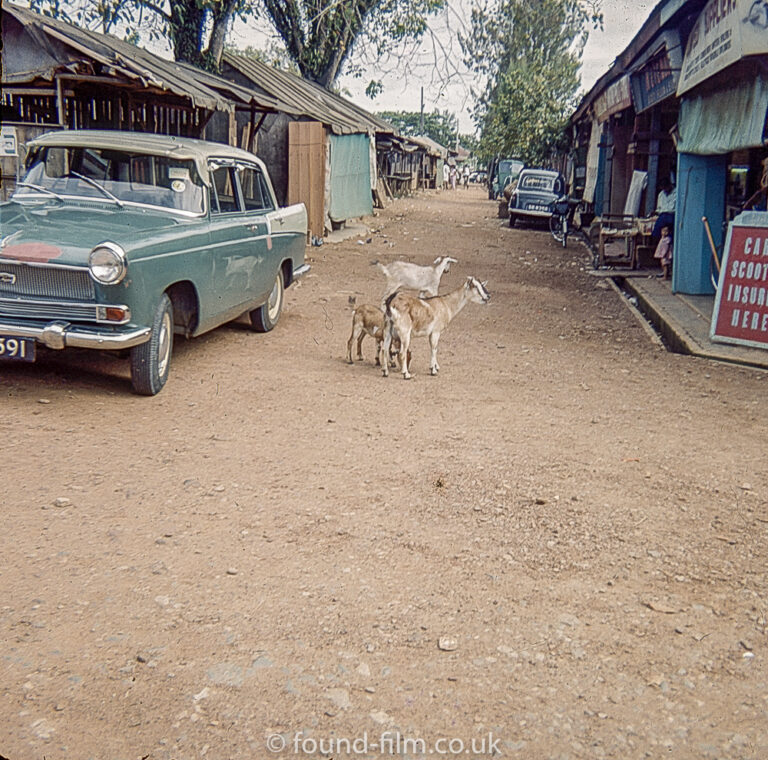 A dirt track road in Singapore about 1960