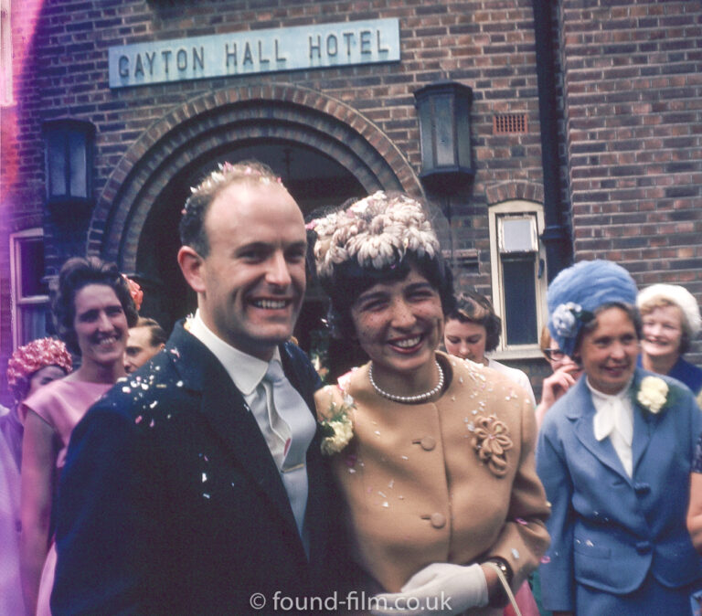 A photo of a married couple after the wedding – mid 1960s