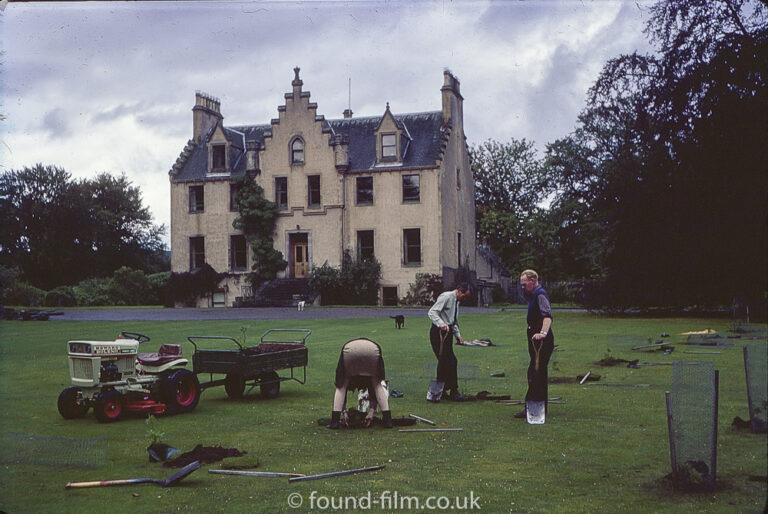 A spot of gardening at an impressive house – Sept 1971