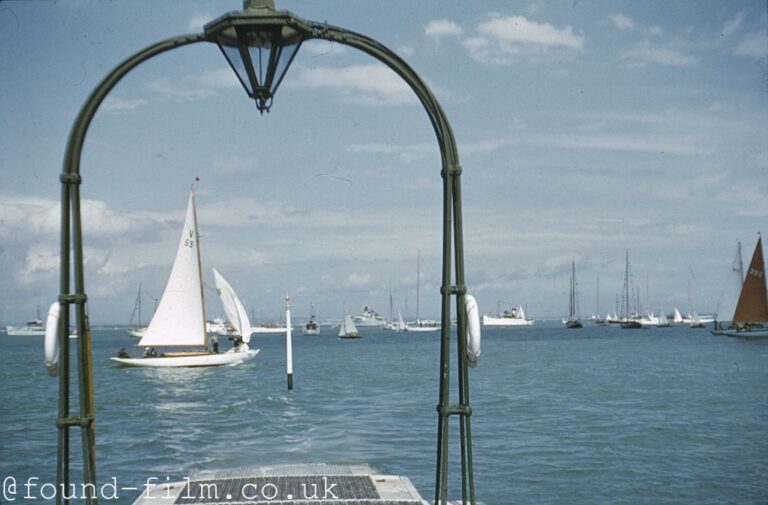 A View of sailing boats at Cowes in 1954