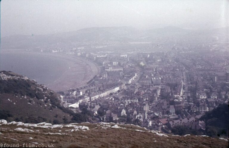 An unknown coastal town from a hill above it – c 1955