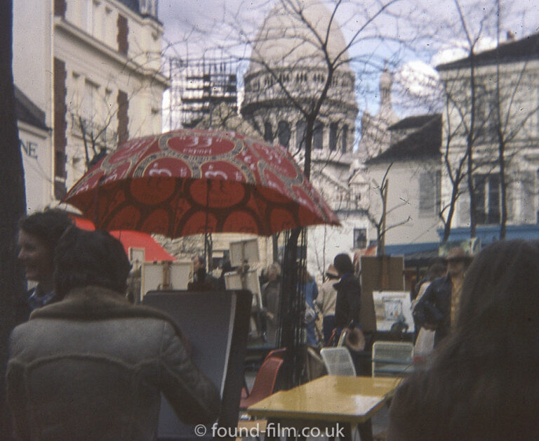 Artists drawing in a city