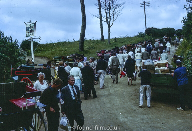 Bel Air Inn and horse drawn carts