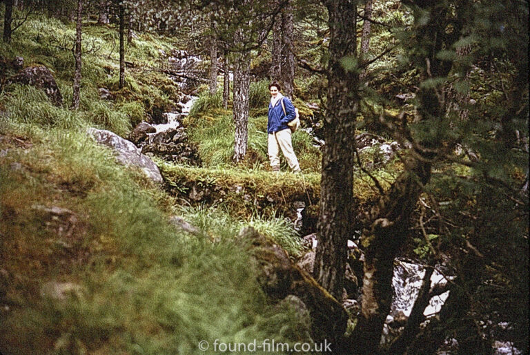 A woman in the Ben Damph forest in December 1966