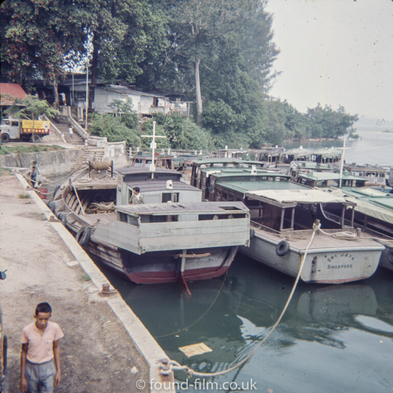 Boats in Singapore on Changi Creek in the early 1960s