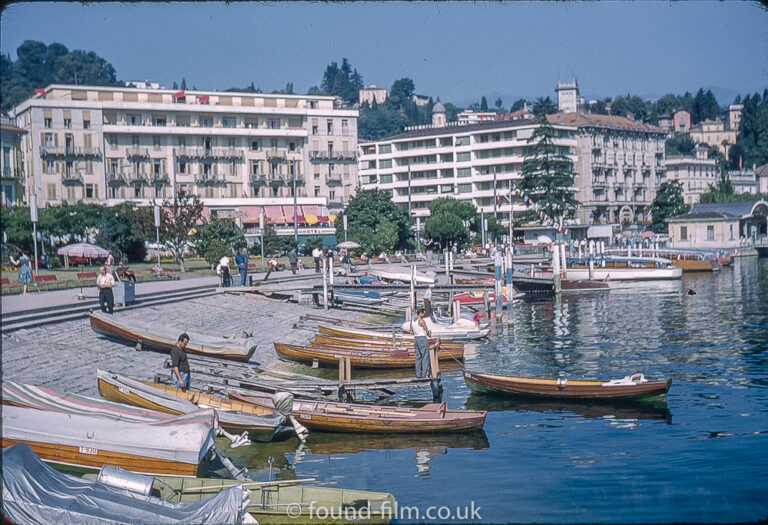 Boats and Hotels at Lugano, Switzerland c1961