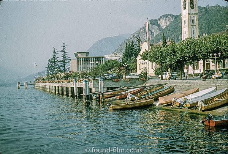 Boats moored on the shore of a Lake – c1961