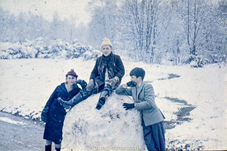 Boys playing in the snow in the winter of 1962?