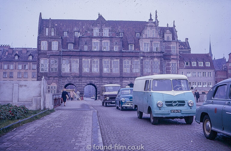 A City Street with cars in Poland c1960