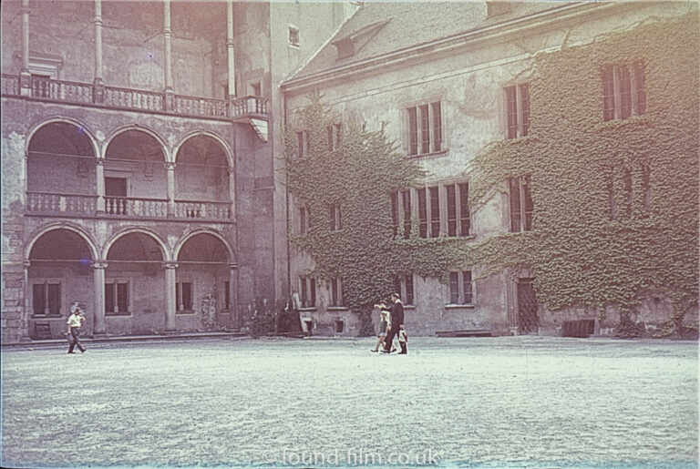 College or university building and quadrangle