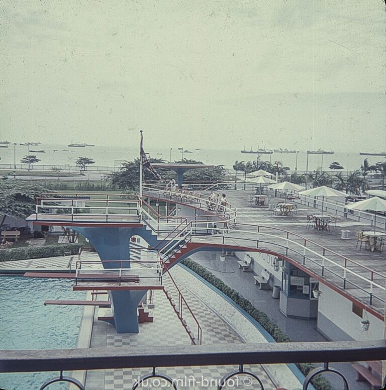 Diving platform at the Britannia club, Singapore