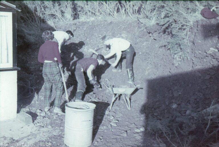 Doing some gardening in the 1950s