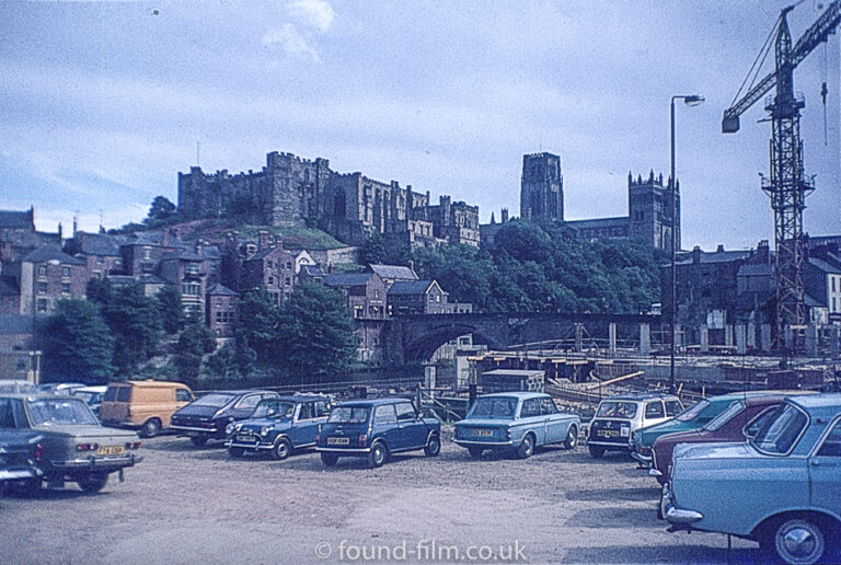 Durham Castle from car park in 1970s