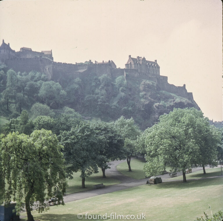 Edinburgh Castle and the Park below in 1970