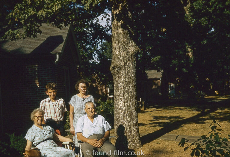 Family group in the woods