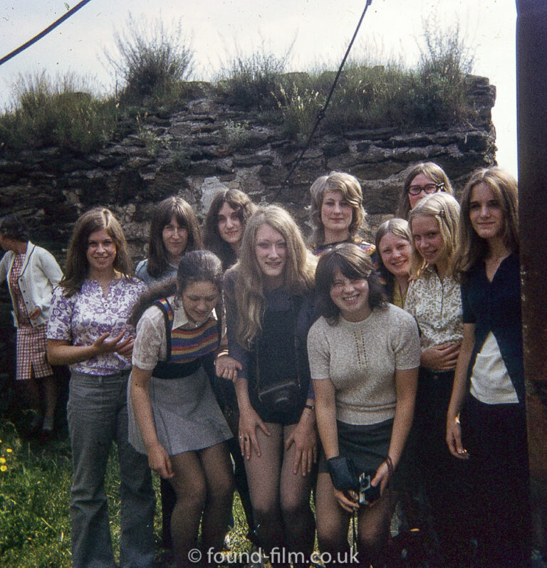 A group of girls on a school trip