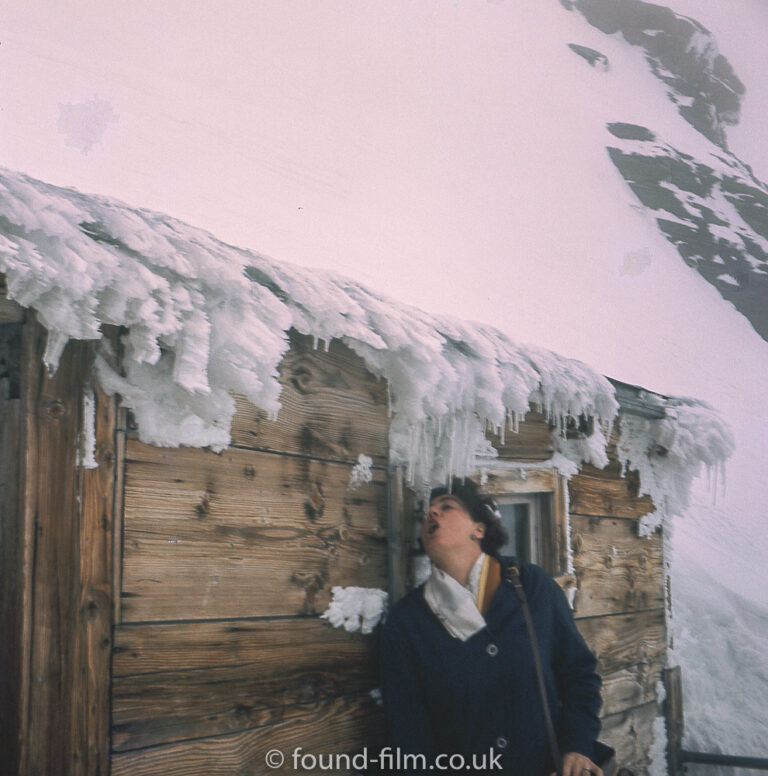 Eating the icicles