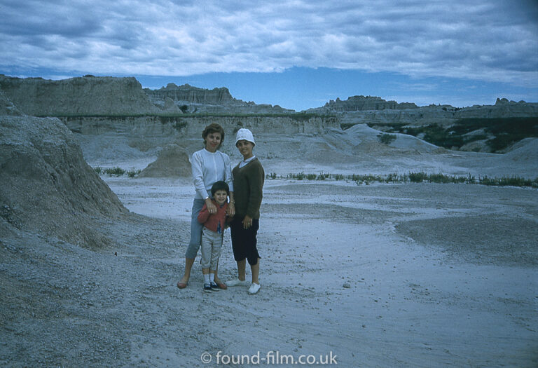 Family group in the desert