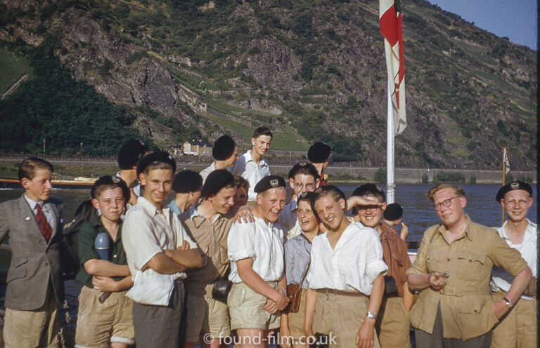 Gathered around the flag