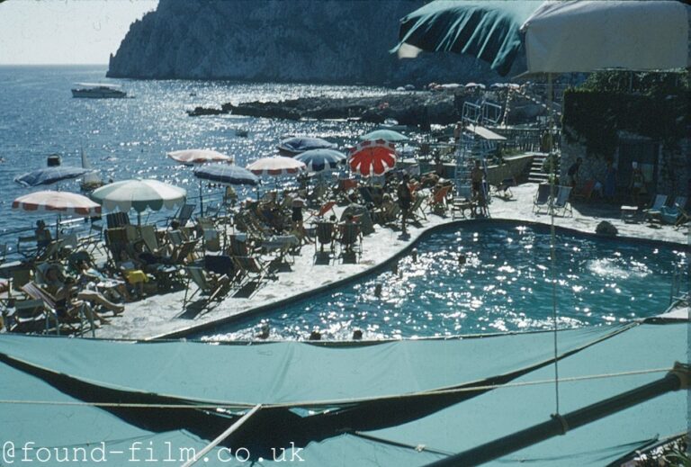 Gracie Fields Swimming pool on Capri in 1958