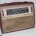 A Picture of the HMV 1420 transistor radio from about 1961
