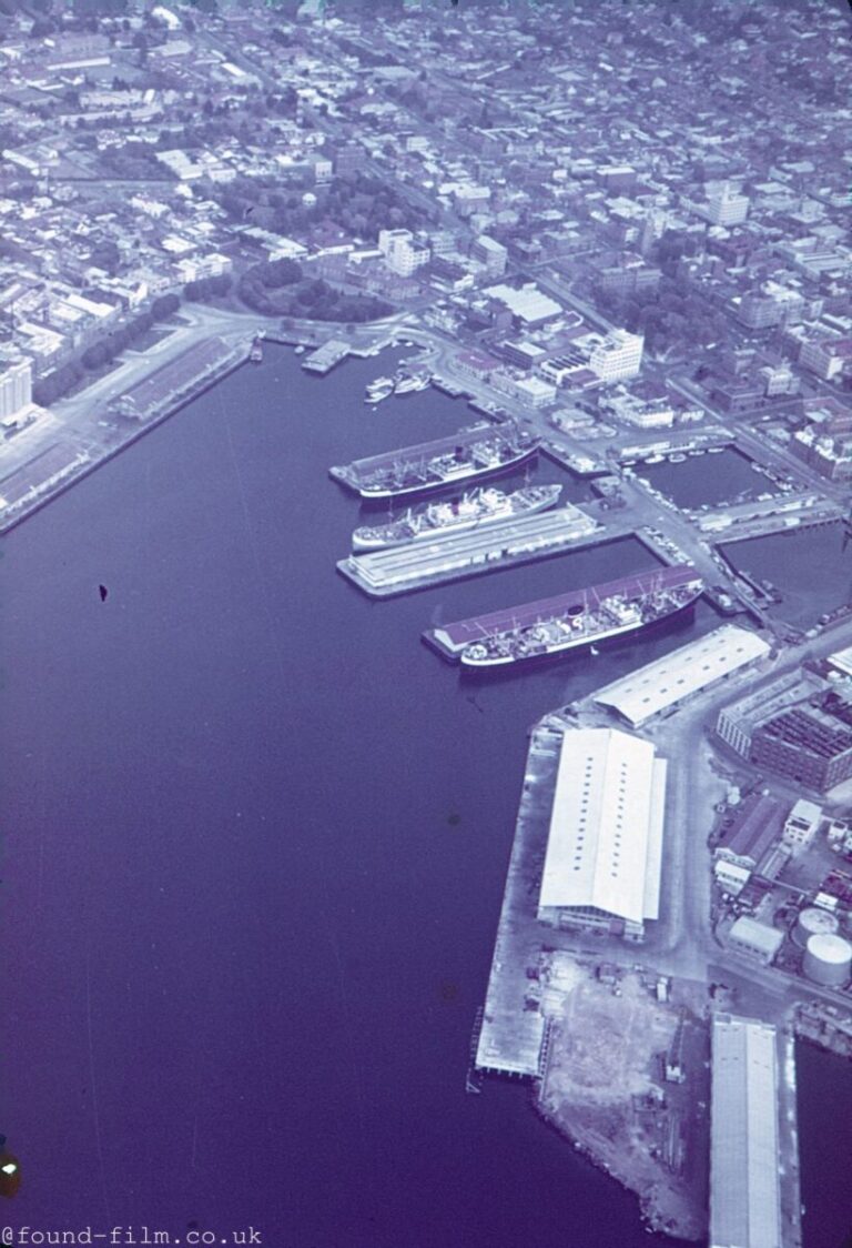 Hobart waterfront from the air