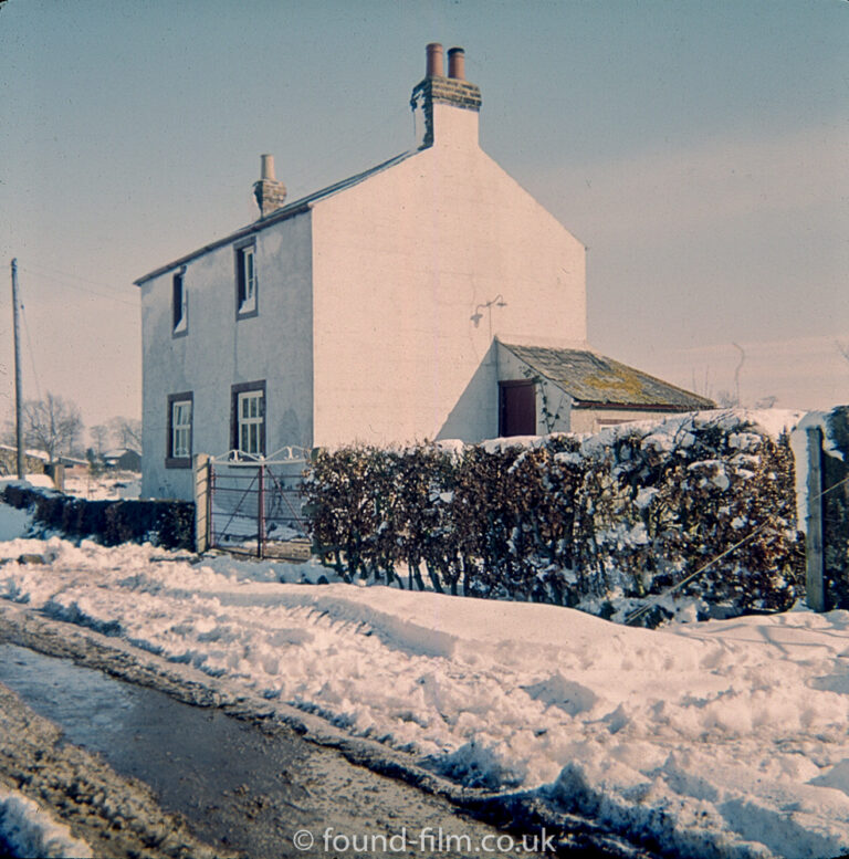 House after snowfall