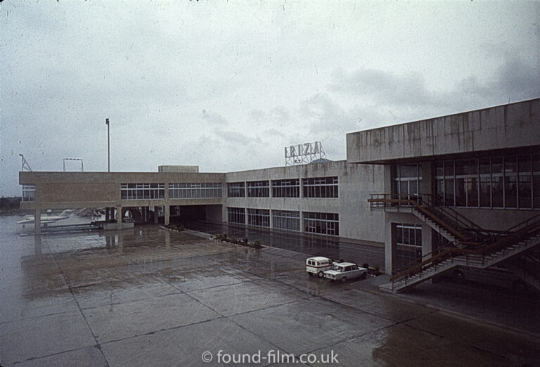 Ibiza airport on wet day in January 1974