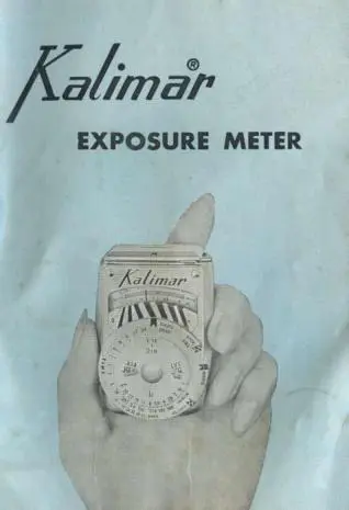 The front page of the Kamilar exposure meter instruction manual
