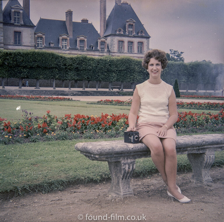 Lady with Box Camera on seat