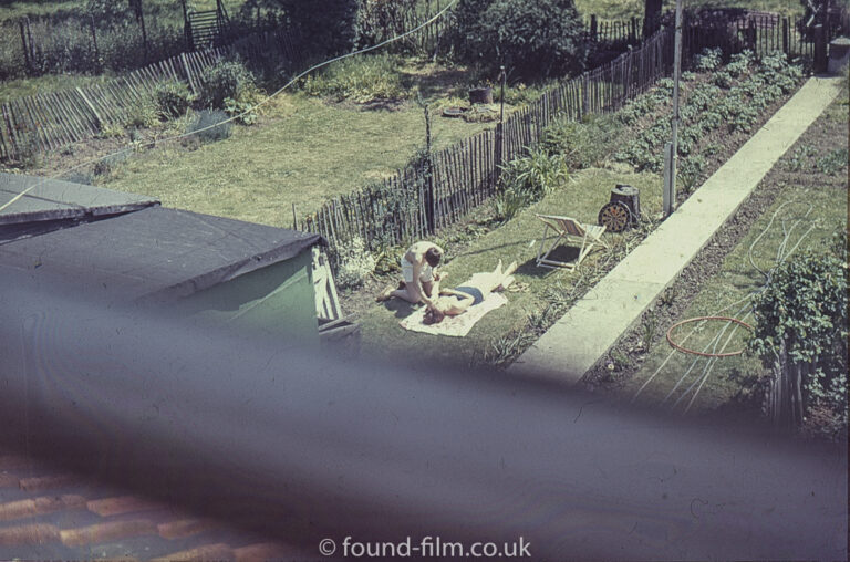 Woman lying in a Garden in the Sun.