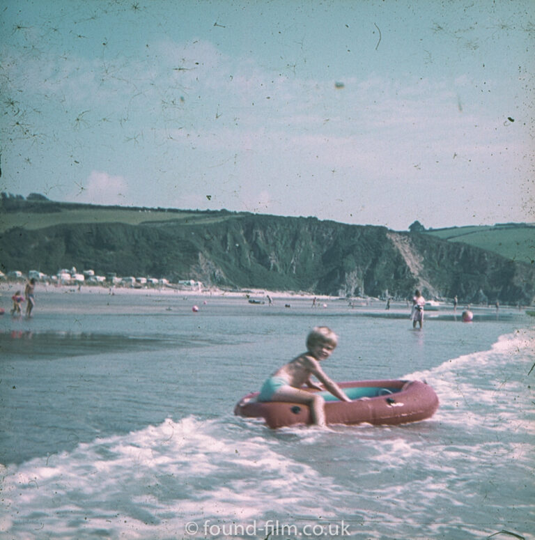 Little boy in the sea