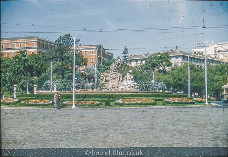 Neptune fountain in Madrid – 1955