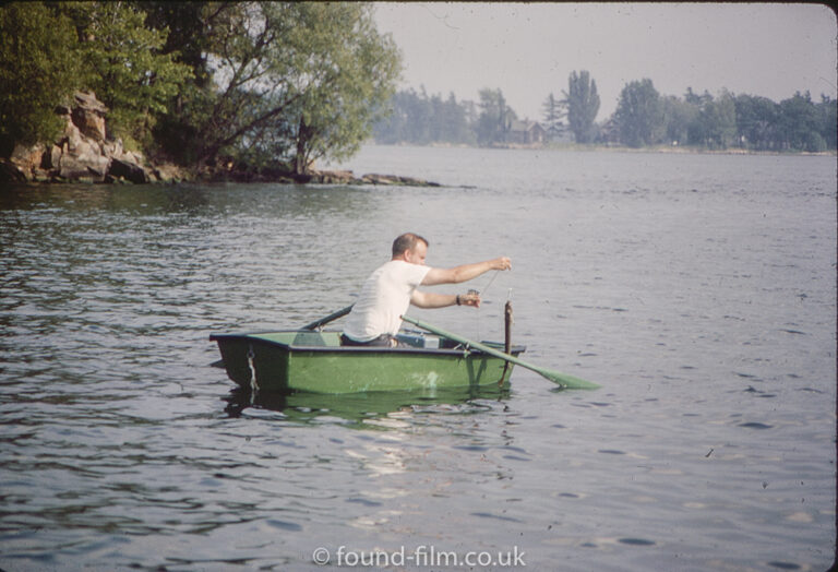 Man in a row boat