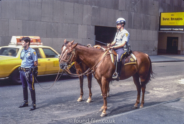 Mounted policeman at the Tony Awards