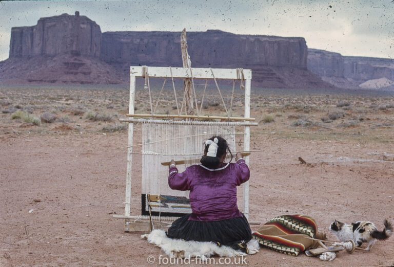 Navajo woman and loom